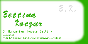 bettina koczur business card